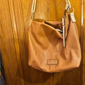 London Fog Caramel Shoulder Bag
